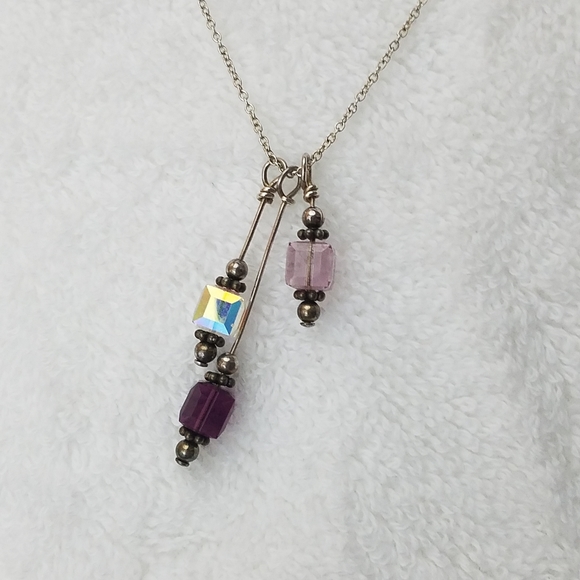 925 Sterling SILVER Artisan AB Crystal Beaded Boho - Picture 10 of 11